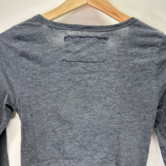We The Free Gray Long Sleeve Stella Ruching Bodice Too Womens Small Free People - Picture 7 of 11
